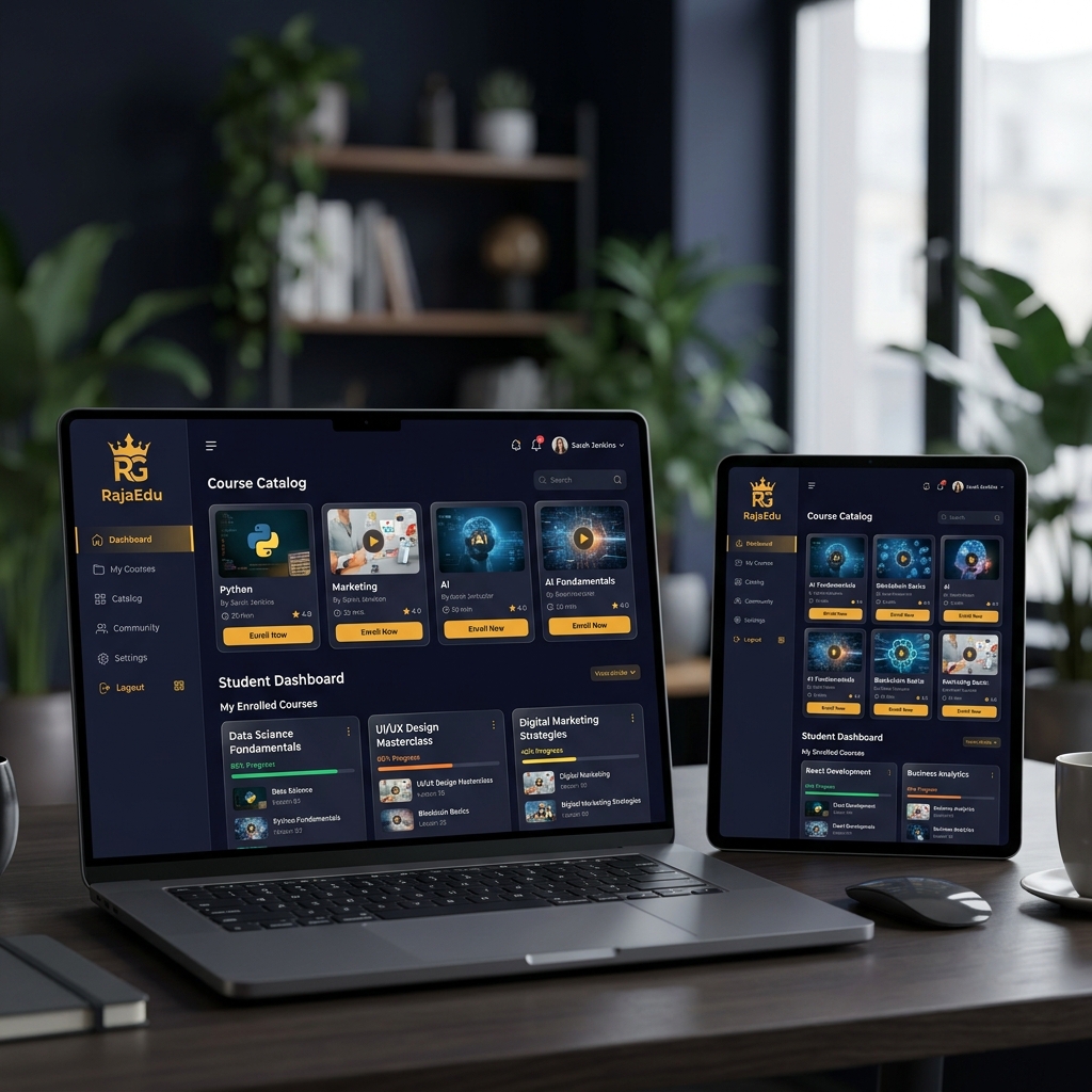 RajaEdu - Platform LMS Modern